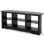 Meuble TV Costway 58 po avec 6 étagères ouvertes pour foyer de 18 po (non inclus) Noir/Gris
