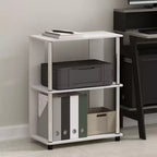 Furinno Simple Design 3-Tier Decorative Bookshelf Industrial Open Bookcase Display Shelf Storage Rack,White Oak