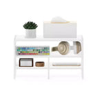 Furinno Bureau Étagère Rangement de Bureau Organisateur Bibliothèque Présentoir Étagère Casier Dortoir Bureau Blanc