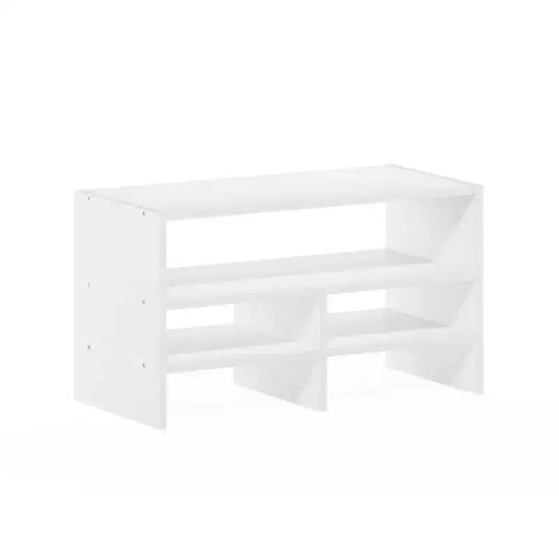 Furinno Bureau Étagère Rangement de Bureau Organisateur Bibliothèque Présentoir Étagère Casier Dortoir Bureau Blanc