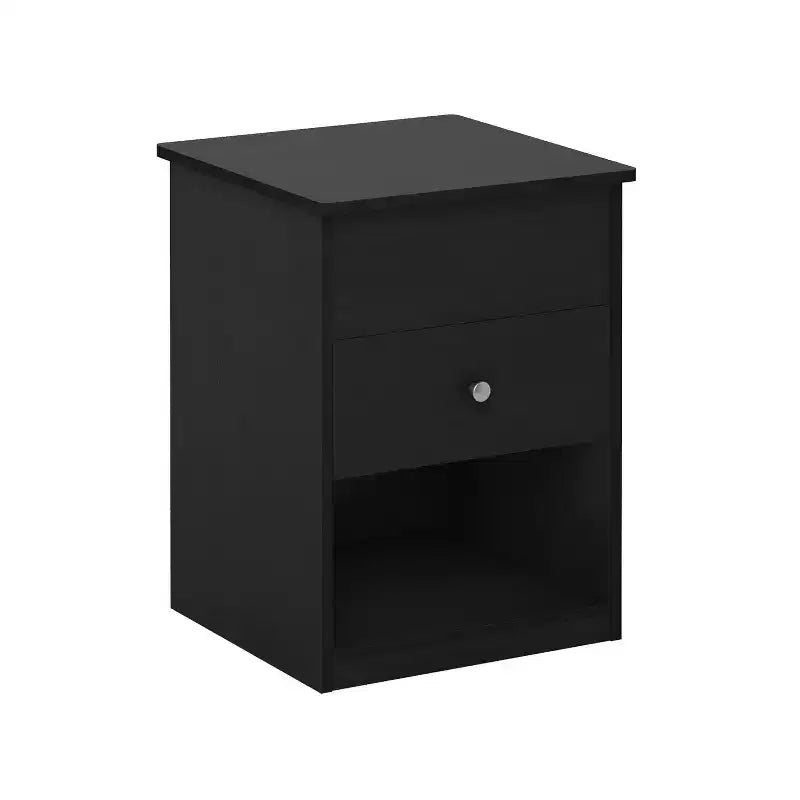 Furinno Table Basse Moderne Relevable avec Compartiment de Rangement, Tiroir et Cube Ouvert, Table d'Appoint de Canapé pour Salon, Meuble de Maison, Americano
