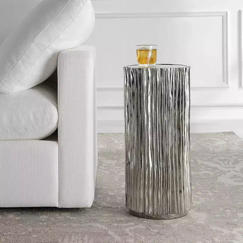 Table d'appoint Uttermost Echo 11, en nickel noir poli
