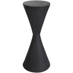 Uttermost Time's Up 9W Textured Matte Black Hourglass Drink Table