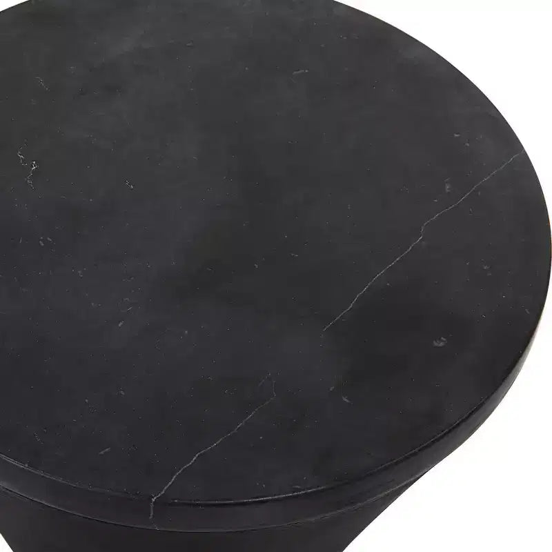 Table d'appoint sablier Uttermost Time's Up 9W noir mat texturé