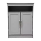 Meuble de rangement pour salle de bain Emma et Oliver avec étagère intérieure réglable, portes à fermeture magnétique et étagère supérieure ouverte