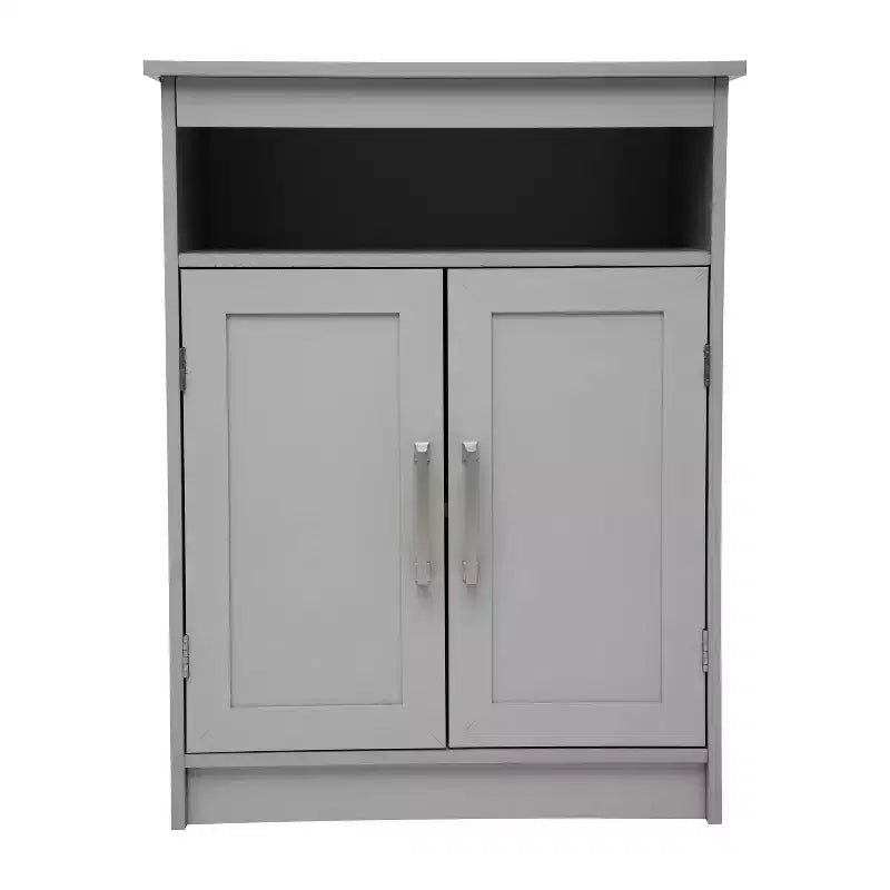 Meuble de rangement pour salle de bain Emma et Oliver avec étagère intérieure réglable, portes à fermeture magnétique et étagère supérieure ouverte
