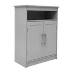 Meuble de rangement pour salle de bain Emma et Oliver avec étagère intérieure réglable, portes à fermeture magnétique et étagère supérieure ouverte