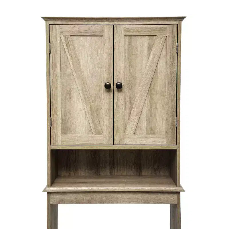 Meuble de Rangement de Salle de Bain Merrick Lane à Placer au-Dessus des Toilettes avec Étagères et Portes à Fermeture Magnétique