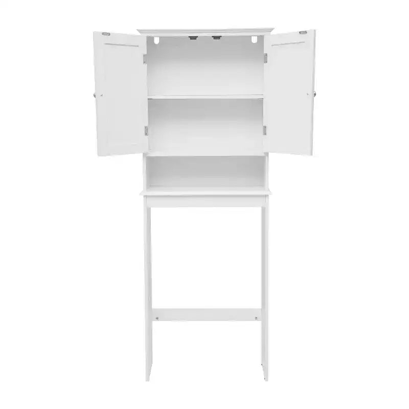 Meuble de Rangement de Salle de Bain Merrick Lane à Placer au-Dessus des Toilettes avec Étagères et Portes à Fermeture Magnétique