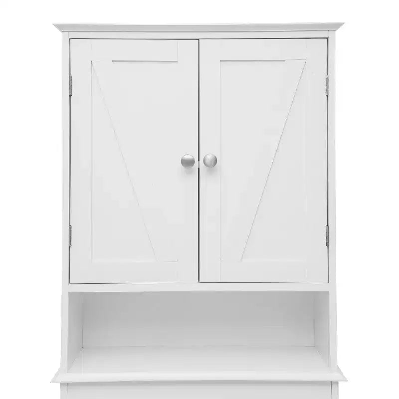 Meuble de Rangement de Salle de Bain Merrick Lane à Placer au-Dessus des Toilettes avec Étagères et Portes à Fermeture Magnétique