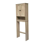 Merrick Lane Over the Toilet Bathroom Organizer with Shelves and Magnetic Closure Doors