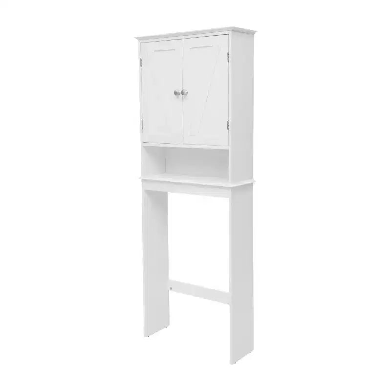 Meuble de Rangement de Salle de Bain Merrick Lane à Placer au-Dessus des Toilettes avec Étagères et Portes à Fermeture Magnétique
