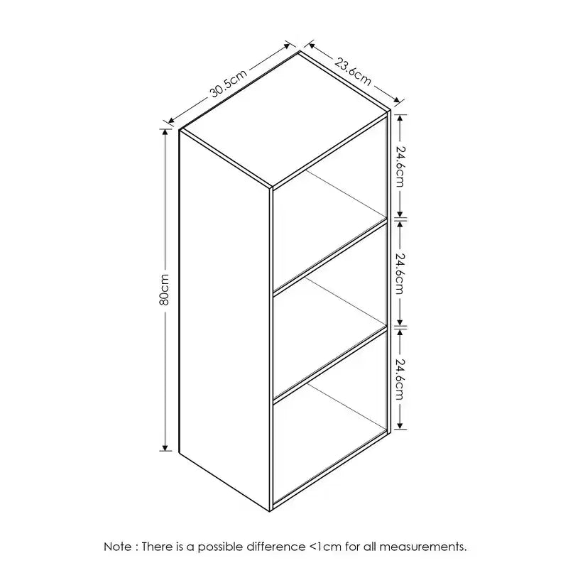 Furinno Étagère Réversible à 3 Cubes, Bibliothèque sur Pied Horizontale ou Verticale, Blanc/Vert/Bleu/Rose