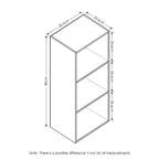 Furinno Étagère Réversible à 3 Cubes, Bibliothèque sur Pied Horizontale ou Verticale, Blanc/Vert/Bleu/Rose