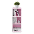 Furinno Étagère Réversible à 3 Cubes, Bibliothèque sur Pied Horizontale ou Verticale, Blanc/Vert/Bleu/Rose