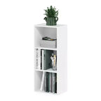 Furinno Étagère Réversible à 3 Cubes, Bibliothèque sur Pied Horizontale ou Verticale, Blanc/Vert/Bleu/Rose