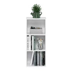 Furinno Étagère Réversible à 3 Cubes, Bibliothèque sur Pied Horizontale ou Verticale, Blanc/Vert/Bleu/Rose