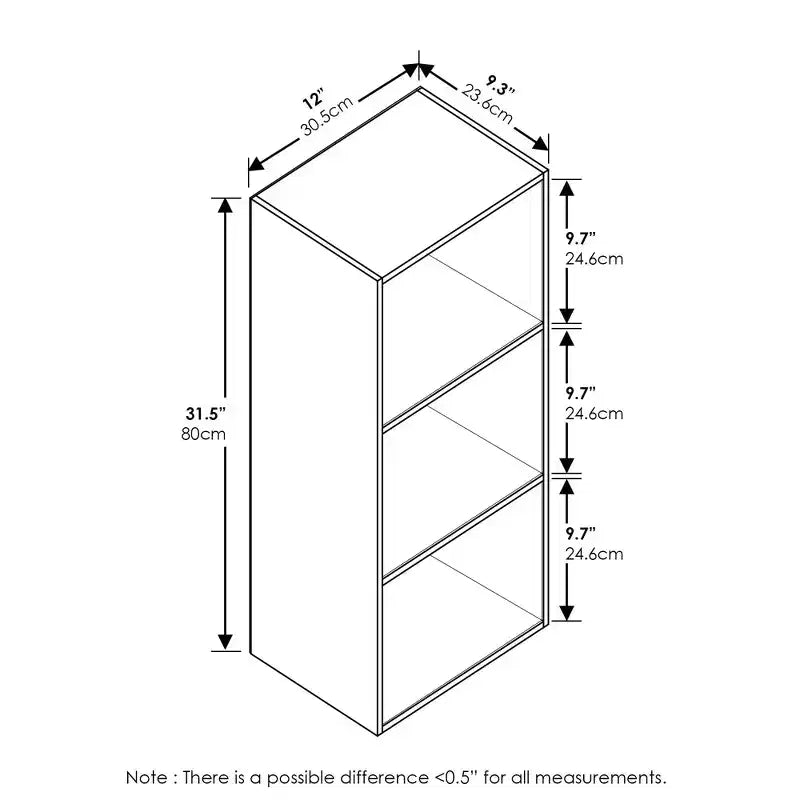 Furinno Étagère Réversible à 3 Cubes, Bibliothèque sur Pied Horizontale ou Verticale, Blanc/Vert/Bleu/Rose