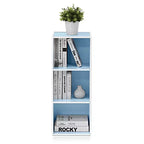 Furinno Étagère Réversible à 3 Cubes, Bibliothèque sur Pied Horizontale ou Verticale, Blanc/Vert/Bleu/Rose