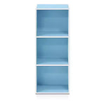 Furinno Étagère Réversible à 3 Cubes, Bibliothèque sur Pied Horizontale ou Verticale, Blanc/Vert/Bleu/Rose