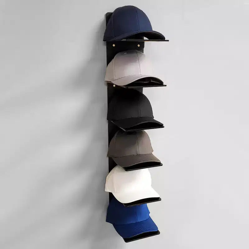 Présentoir à chapeaux mural en acrylique OnDisplay Luxe – Organisateur de casquettes de baseball
