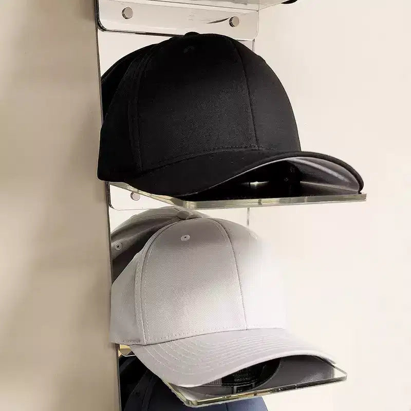 Présentoir à chapeaux mural en acrylique OnDisplay Luxe – Organisateur de casquettes de baseball