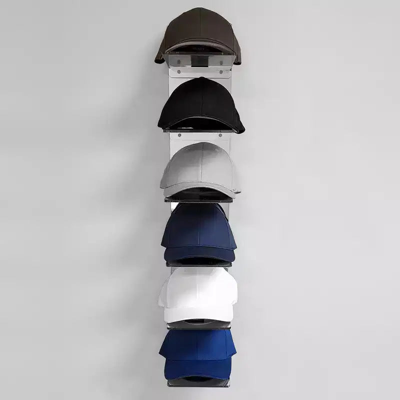 Présentoir à chapeaux mural en acrylique OnDisplay Luxe – Organisateur de casquettes de baseball