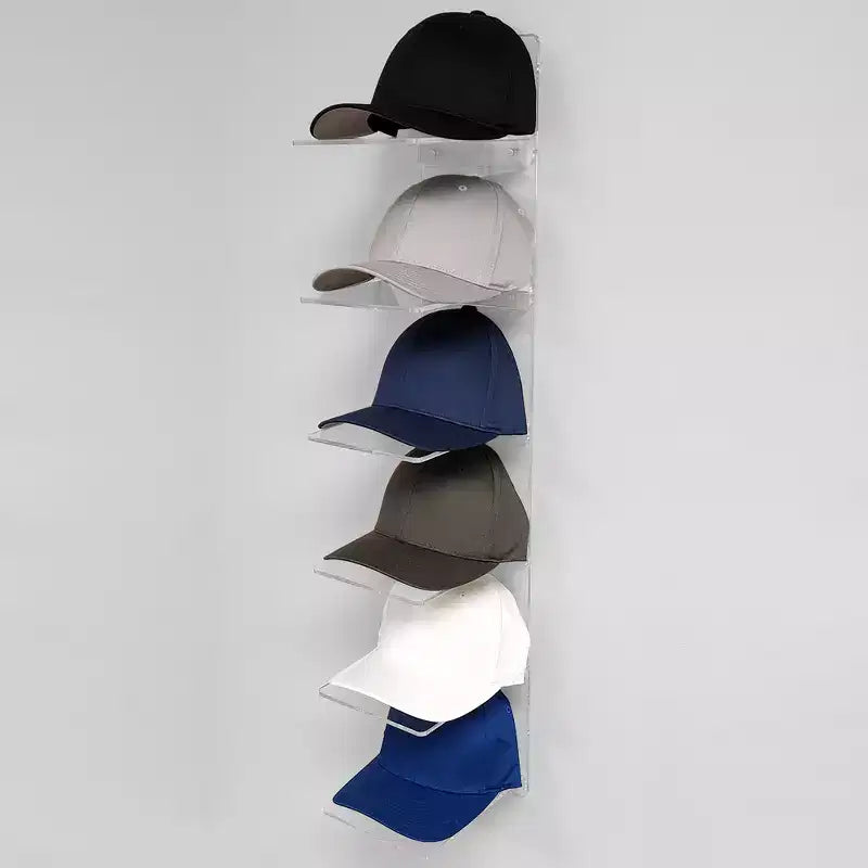Présentoir à chapeaux mural en acrylique OnDisplay Luxe – Organisateur de casquettes de baseball