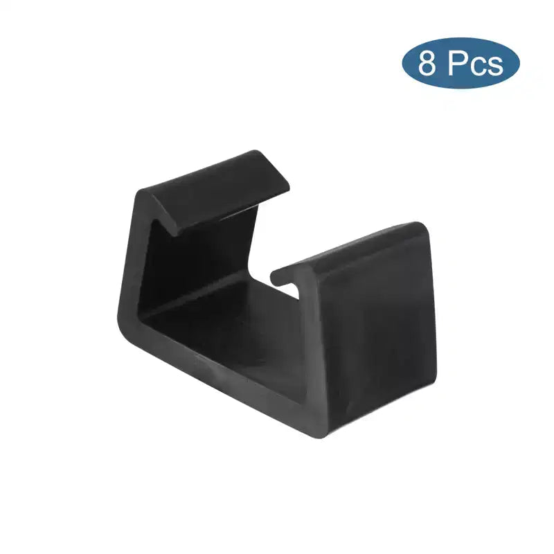 Unique Bargains Canapé de patio en osier avec fixations de chaise et clips de meubles noirs