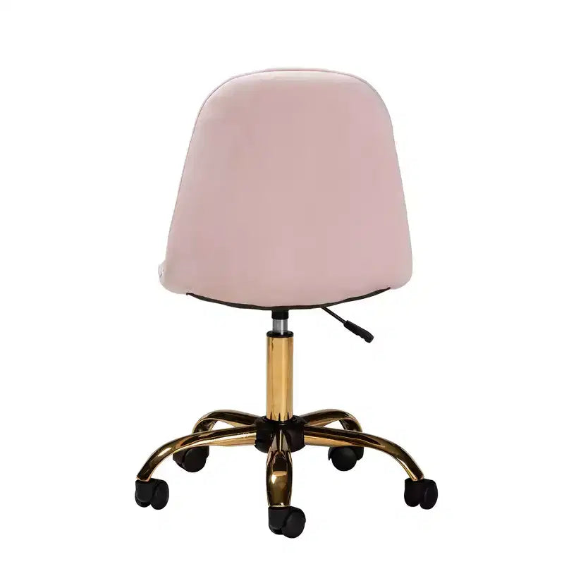 Chaise de bureau pivotante Baxton Studio Kabira contemporaine, glamour et luxueuse en tissu velours et métal
