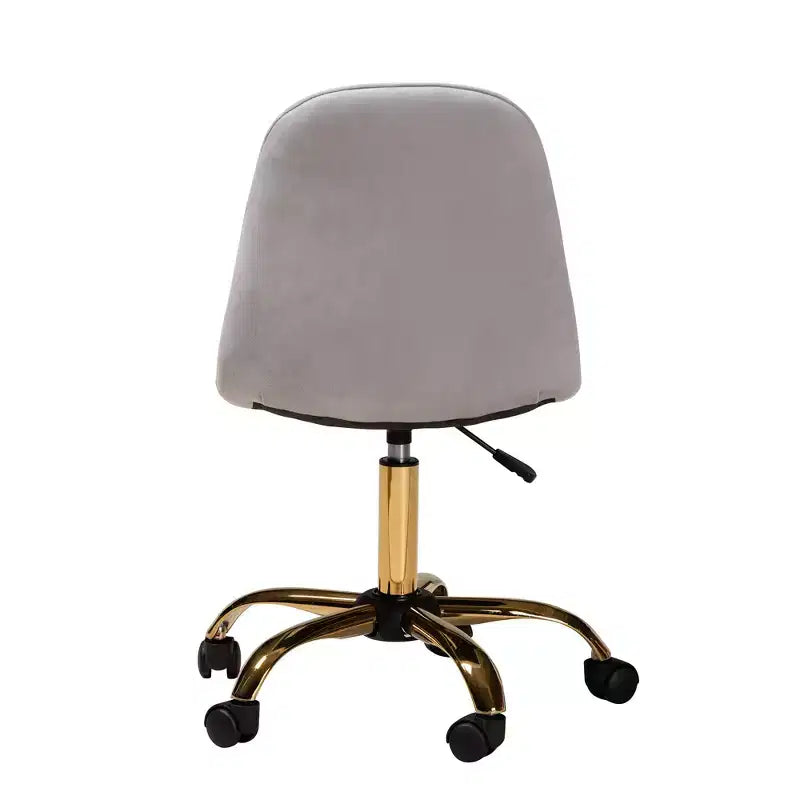 Chaise de bureau pivotante Baxton Studio Kabira contemporaine, glamour et luxueuse en tissu velours et métal