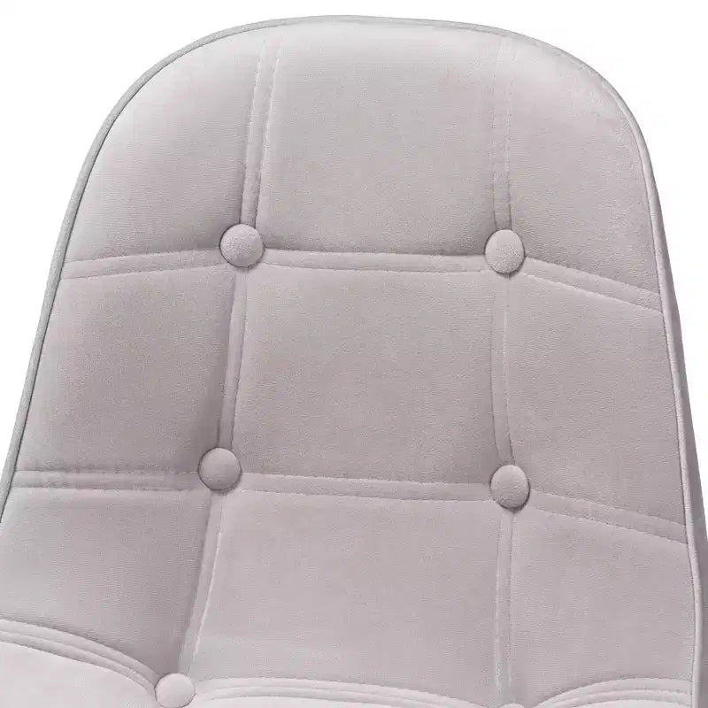 Chaise de bureau pivotante Baxton Studio Kabira contemporaine, glamour et luxueuse en tissu velours et métal
