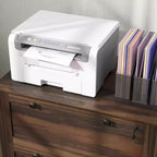 HOMCOM Classeur 2 tiroirs avec serrure, classeur latéral avec clés et barre de suspension réglable pour documents format lettre, A4 et légal