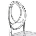 Chaise de salle à manger Phoenix moderne en acrylique Fabulaxe, chaise de fête transparente empilable, chaise en acrylique cristal transparent pour événements et mariages