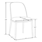 LeisureMod Tule Chaise de Salle à Manger Moderne avec Assise en Cuir PU, Velours ou Daim et Cadre en Acier Blanc - Cuisine, Salle à Manger, Maison, Café, Sièges