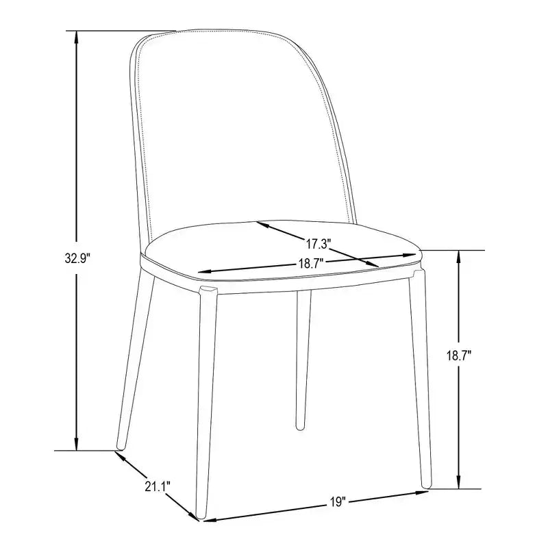 LeisureMod Tule Chaise de Salle à Manger Moderne avec Assise en Cuir PU, Velours ou Daim et Cadre en Acier Blanc - Cuisine, Salle à Manger, Maison, Café, Sièges