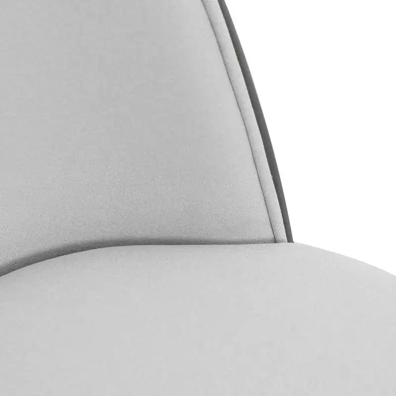 LeisureMod Tule Chaise de Salle à Manger Moderne avec Assise en Cuir PU, Velours ou Daim et Cadre en Acier Blanc - Cuisine, Salle à Manger, Maison, Café, Sièges