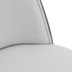LeisureMod Tule Chaise de Salle à Manger Moderne avec Assise en Cuir PU, Velours ou Daim et Cadre en Acier Blanc - Cuisine, Salle à Manger, Maison, Café, Sièges