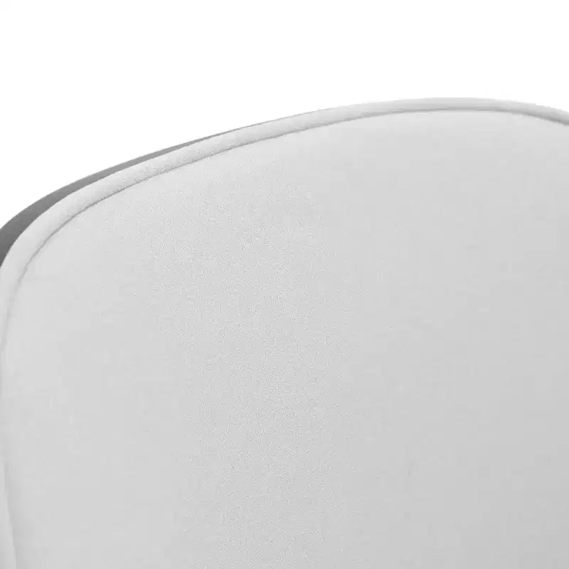 LeisureMod Tule Chaise de Salle à Manger Moderne avec Assise en Cuir PU, Velours ou Daim et Cadre en Acier Blanc - Cuisine, Salle à Manger, Maison, Café, Sièges