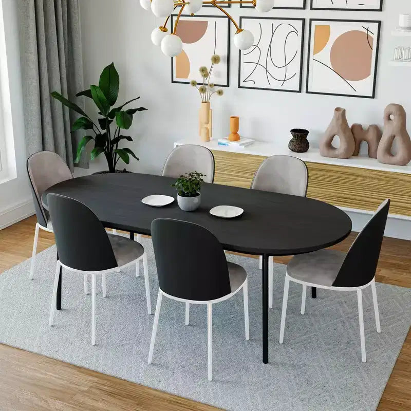 LeisureMod Tule Chaise de Salle à Manger Moderne avec Assise en Cuir PU, Velours ou Daim et Cadre en Acier Blanc - Cuisine, Salle à Manger, Maison, Café, Sièges
