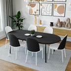 LeisureMod Tule Chaise de Salle à Manger Moderne avec Assise en Cuir PU, Velours ou Daim et Cadre en Acier Blanc - Cuisine, Salle à Manger, Maison, Café, Sièges