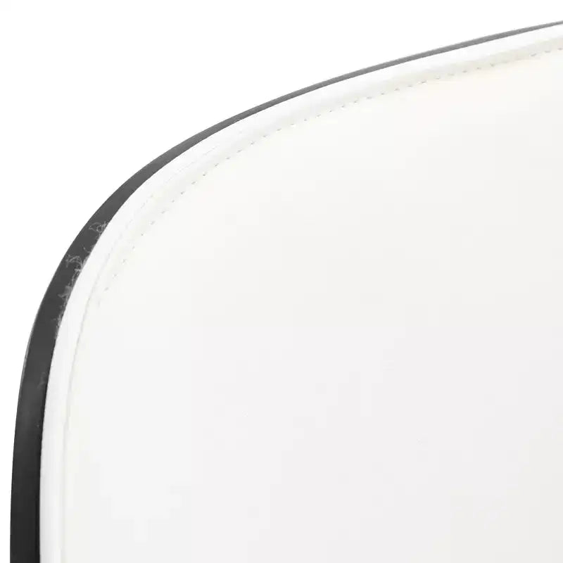 LeisureMod Tule Chaise de Salle à Manger Moderne avec Assise en Cuir PU, Velours ou Daim et Cadre en Acier Blanc - Cuisine, Salle à Manger, Maison, Café, Sièges