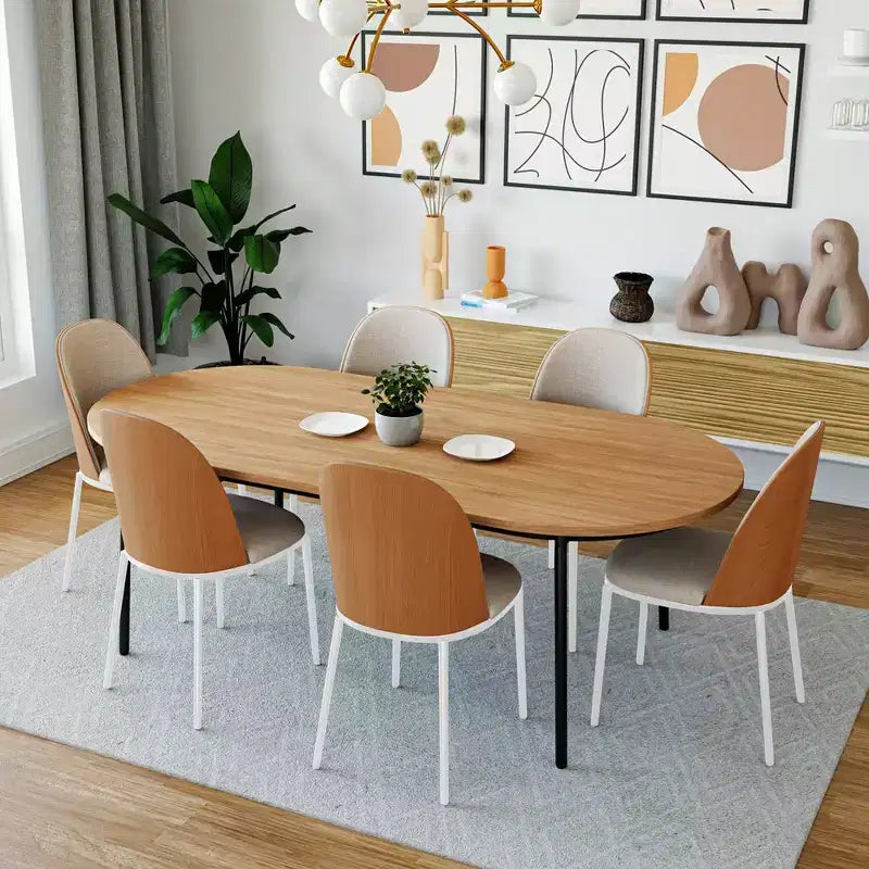 LeisureMod Tule Chaise de Salle à Manger Moderne avec Assise en Cuir PU, Velours ou Daim et Cadre en Acier Blanc - Cuisine, Salle à Manger, Maison, Café, Sièges