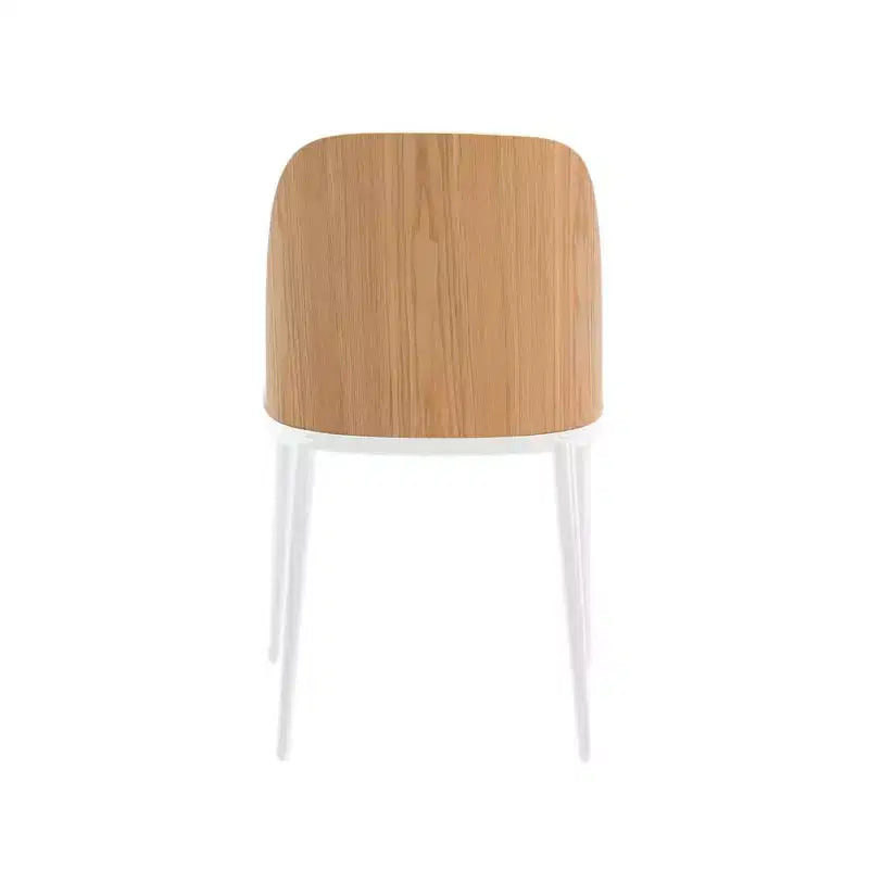 LeisureMod Tule Chaise de Salle à Manger Moderne avec Assise en Cuir PU, Velours ou Daim et Cadre en Acier Blanc - Cuisine, Salle à Manger, Maison, Café, Sièges