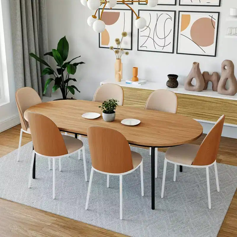 LeisureMod Tule Chaise de Salle à Manger Moderne avec Assise en Cuir PU, Velours ou Daim et Cadre en Acier Blanc - Cuisine, Salle à Manger, Maison, Café, Sièges