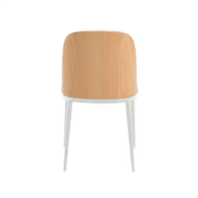 LeisureMod Tule Chaise de Salle à Manger Moderne avec Assise en Cuir PU, Velours ou Daim et Cadre en Acier Blanc - Cuisine, Salle à Manger, Maison, Café, Sièges
