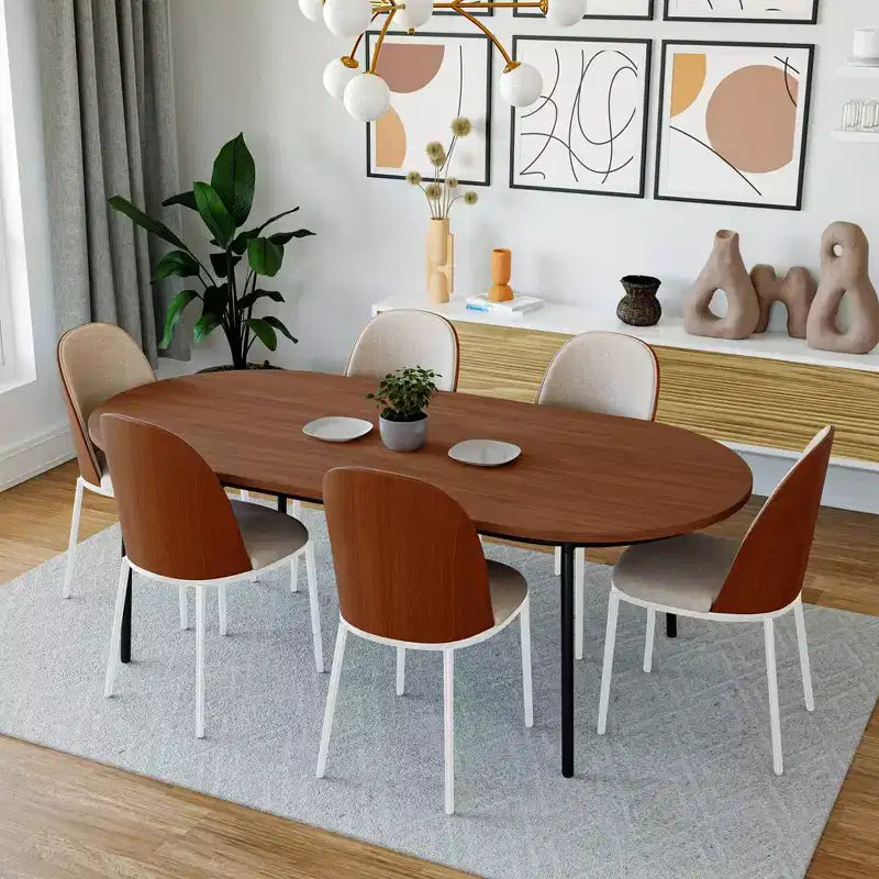 LeisureMod Tule Chaise de Salle à Manger Moderne avec Assise en Cuir PU, Velours ou Daim et Cadre en Acier Blanc - Cuisine, Salle à Manger, Maison, Café, Sièges