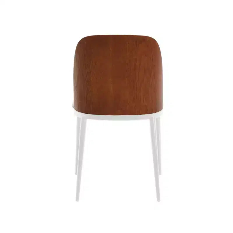 LeisureMod Tule Chaise de Salle à Manger Moderne avec Assise en Cuir PU, Velours ou Daim et Cadre en Acier Blanc - Cuisine, Salle à Manger, Maison, Café, Sièges