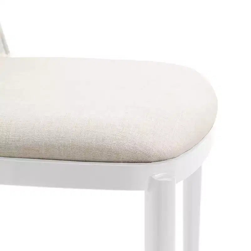 LeisureMod Tule Chaise de Salle à Manger Moderne avec Assise en Cuir PU, Velours ou Daim et Cadre en Acier Blanc - Cuisine, Salle à Manger, Maison, Café, Sièges