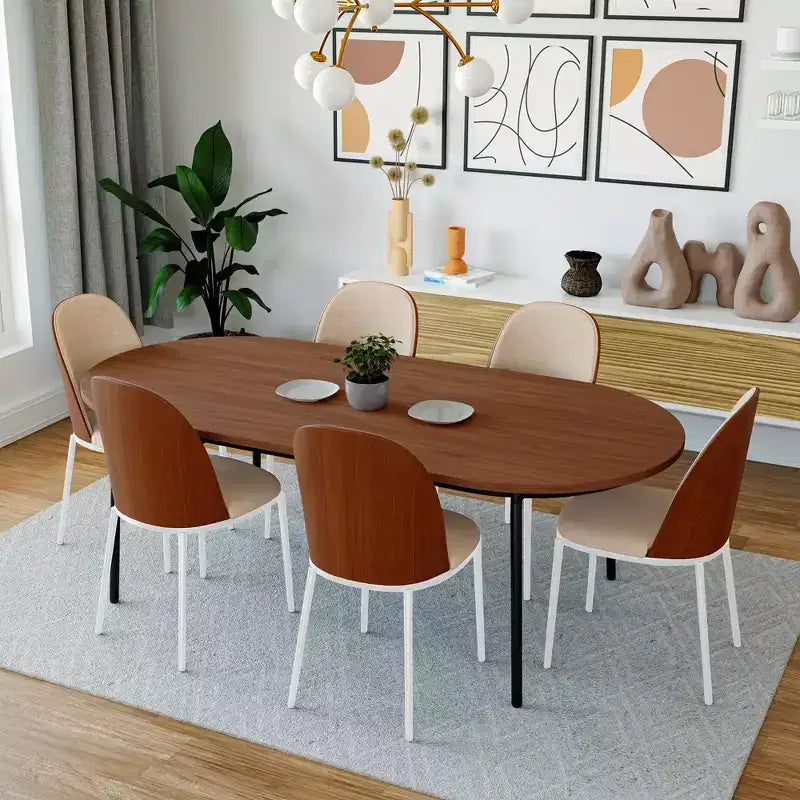 LeisureMod Tule Chaise de Salle à Manger Moderne avec Assise en Cuir PU, Velours ou Daim et Cadre en Acier Blanc - Cuisine, Salle à Manger, Maison, Café, Sièges
